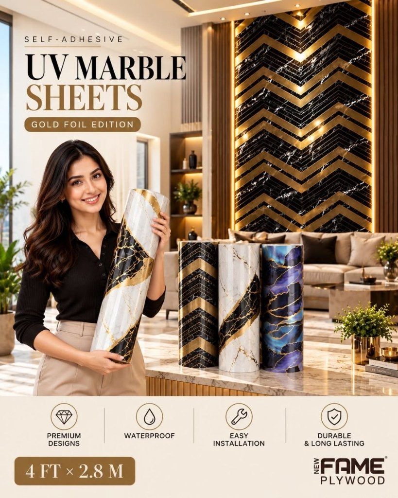 Self Adhesive UV Marble Sheets