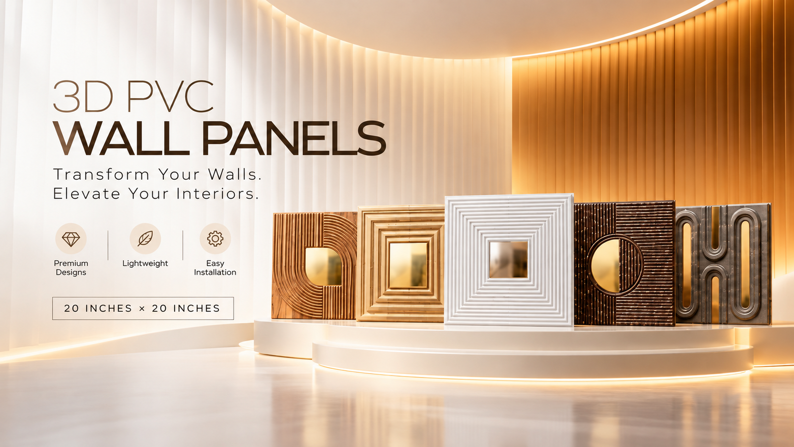 Decorative 3D PVC wall panels